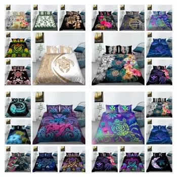 Домашнее постельное белье с 3D принтом морской черепахи, комплект постельного белья, покрывала, пододеяльник, комплект постельного белья, наволочка с рисунком UK Single 135x200cm