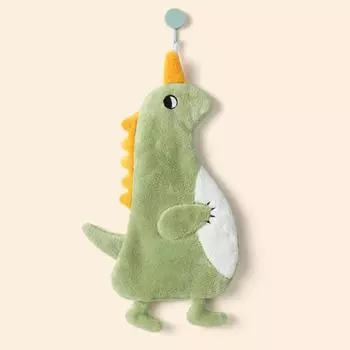 Домашнее простое полотенце для протирания рук, подвесное маленькое полотенце, милое впитывающее кухонное полотенце, не роняет волосы, утолщающий носовой платок, детская тряпка зелёный