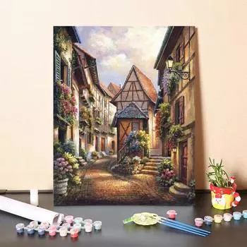 Домашнее украшение Цифры Картина маслом Холст Искусство Цифровая живопись маслом DIY Картина по номерам 40x50cm no frame