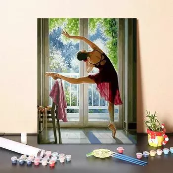 Домашнее украшение DIY Paint By Numbers Art Холст Цифры Картина маслом Цифровая живопись маслом 40x50cm no frame