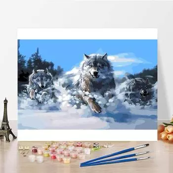 Домашнее украшение Холст DIY Живопись по номерам Цифровая живопись маслом Цифры Живопись маслом Искусство 40x50cm no frame
