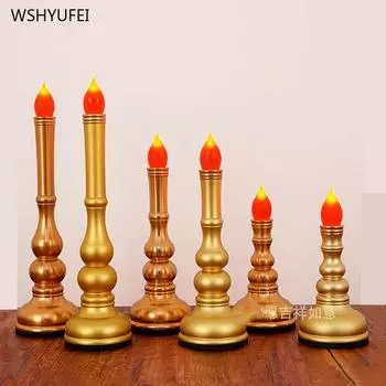 Домашнее украшение Электронные свечи Подсвечник перед Буддой Делайте подношения Будде Украшения для буддийского храма