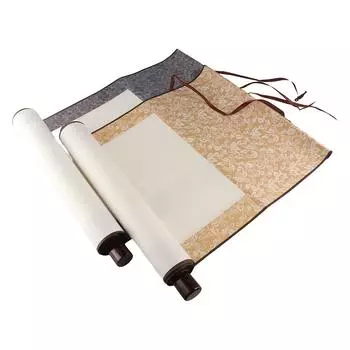 Домашнее украшение Картина Свиток Каллиграфия Монтаж Рисунок Холст Свитки Пустой Подвесной Свиток E