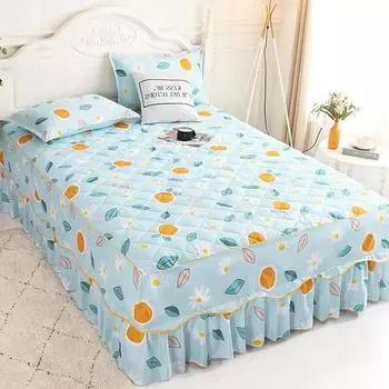 Домашнее утепленное удобное покрывало на кровать, комплект постельного белья из хлопчатобумажной ткани с начесом, простыня размера «queen-size» с наволочками 3 Pcs 120cmx200cm