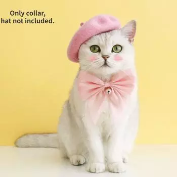 Домашнее животное Кот Рэгдолл Собака Тедди Новогодняя принцесса Теплый воротник-колокольчик с бантом