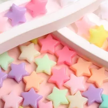 Домашние бусины, ювелирные аксессуары, браслет с пятиконечной звездой, ожерелье, кремовый материал ручной работы, модный цвет макарон, 400 шт., сделай сам разноцветный