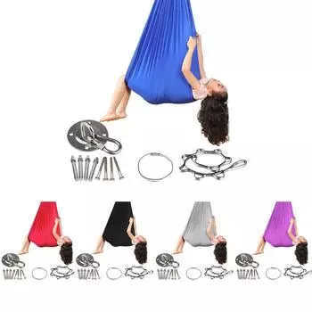 Домашние детские гамаки, стул, детские качели, уличные гамаки с подвесным сиденьем в помещении One Size чёрный