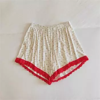 Домашние короткие спальные брюки женские всесезонные модальные хлопковые шорты с мелким цветочным рисунком весна, лето, осень и зима можно носить на улице защитные леггинсы M