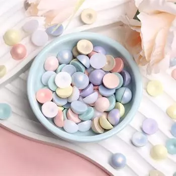 Домашние кухонные макароны матовые DIY для 100 шт. 12 мм ювелирные изделия подарки полукруглые бусины ручной работы Декор аксессуары 100Pcs разноцветный