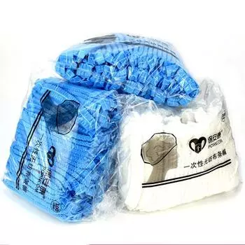 Домашние медицинские принадлежности Нетканые полосатые шляпы Мастерская отеля Пылезащитная шапочка для купания 100PCS белый