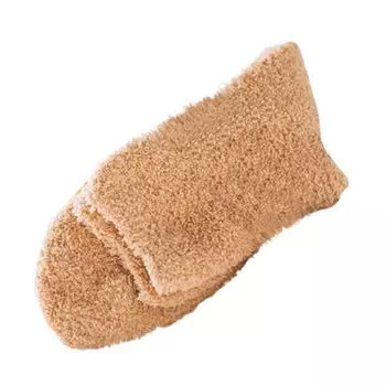 Домашние мужские и детские мягкие носки для пола теплые зимние цвета кофейный