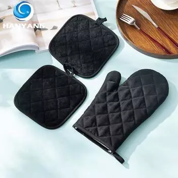 Домашние прихватки для духовки, утолщенные изолированные прихватки для микроволновой печи, кухонные принадлежности для выпечки, набор, устойчивый к высоким температурам