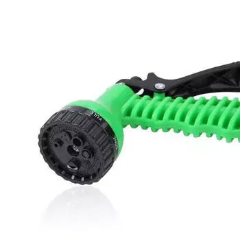 Домашние садовые шланги Высоконапорный расширяемый Волшебный шланг Многофункциональный водяной пистолет Распылитель Труба для мойки автомобиля Домашний садовый поливочный шланг 25ft зелёный