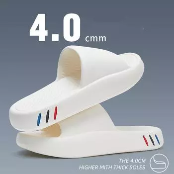 Домашние сандалии и тапочки в цветную полоску из ЭВА, ощущение, что наступаешь на фекалии, утолщенные парные тапочки, домашние нескользящие сандалии 36-37 розовый