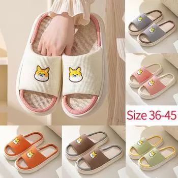 Домашние сандалии с героями мультфильмов «Четыре сезона», домашние домашние сандалии с деревянным полом, скользкие толстые тапочки для пар 40-41 кофейный