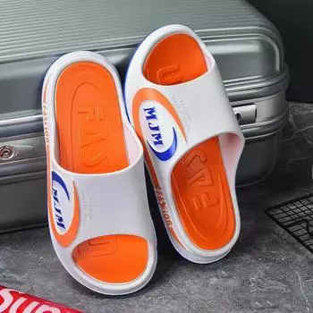 Домашние тапочки больших размеров, мужские утолщенные нескользящие тапочки для ванной комнаты, летние домашние массажные тапочки 40-41