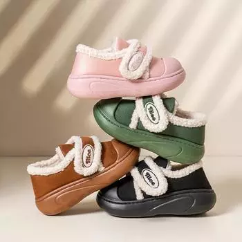 Домашние тапочки для женщин, удобные замшевые тапочки с эффектом памяти, пушистые плюшевые домашние тапочки с меховой подкладкой, зимняя теплая обувь для дома и улицы 36-37