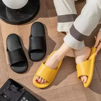 Домашние тапочки, однотонные, износостойкие, модные, нескользящие, парные сандалии для ванной комнаты, мужские и женские сандалии для улицы и дома, тапочки 35-36 светло-зеленый