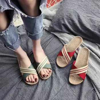 Домашние тапочки Summer Lovers Home с толстой подошвой и нескользящей подошвой 35 красный