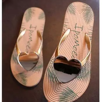 Домашние тапочки женские сандалии Heart Love Cloud летние шлепанцы пляжные шлепанцы повседневная домашняя обувь на платформе ванная комната плоская женская 35-36 абрикосовый