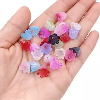 Домашние товары для вечеринок Креативные подвески Мода для изготовления браслетов и сережек Цветочный материал Сосуд DIY Ювелирные аксессуары Соответствие цветов 20 шт. темно-синий