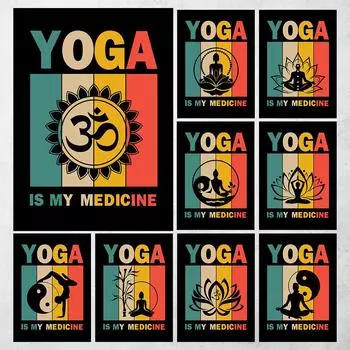 Домашние упражнения в тренажерном зале, йога, здоровье, плакаты и принты, скандинавское современное настенное искусство, холст, картины для украшения гостиной 21cm30cm NoFrame