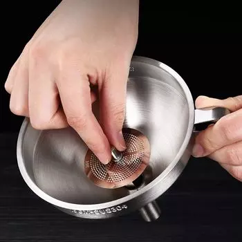 Домашние воронки для пивоварения, сита, 304, нержавеющая сталь, воронка для заваривания пива с фильтром для кухонной жидкости, переливания, виноделия
