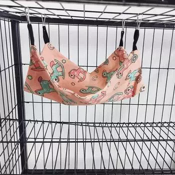Домашние животные Гамак Хлопок Хомяк Мышь Подвесная кровать Маленький питомец Хомяк Кролик Двухслойные теплые гнезда для сна Подвесной гамак Принадлежности M