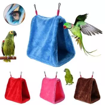 Домашние животные Клетка Кролик Подвесной Спящий Теплый Мягкий Гнездо Кровать для хомяка Гамак M кофейный