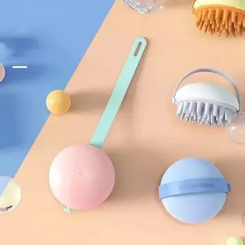 Домашние животные Собаки Ручной Силиконовый Шампунь Массажная Щетка Для Тела Душ Мытье Волос Чистка Уход Расческа Для Кошек Расческа Для Домашних Животных 78x45.5MM белый