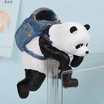 Домашний аквариум ландшафтный дизайн притаившийся аквариум панда милый рюкзак панда смола ручная работа подвеска аквариум украшение реквизит