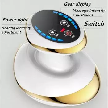 Домашний электрический скребковый массажер Гуаша, баночный массажер для тела, вакуумные банки, присоска, нагревательный сжигатель жира, антицеллюлитный массажер Plug-in gold