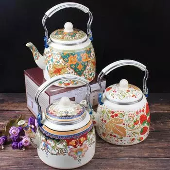 Домашний чайник с толстой эмалью 3,5 л с фильтром