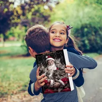 Домашний декор 2024 Праздничный адвент-календарь Адвент-календарь Коллекционный 2D-набор забавных животных Памятный коллекционный домашний декор One Size