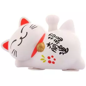 Домашний декор Декоративный кошачий плетеный браслет Украшение на удачу Машущая рука Лапа вверх Кот в форме пресса Ресторан Офис Статуя Японский 11x8cm