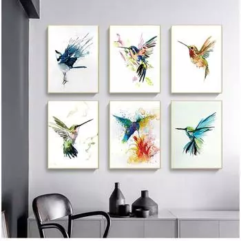 Домашний декор Детская комната без рамки O132 HD Цветная живопись плакат с рисунком птицы высокое качество холст живопись высокое качество 21cm30cm NoFrame
