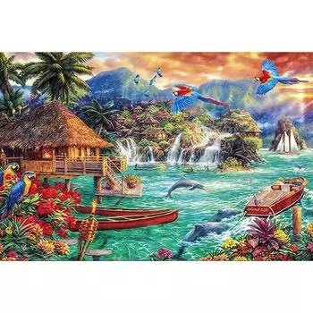 Домашний декор DIY 5D Алмазная вышивка Морской пейзаж Набор для вышивки крестом Хобби-рукоделие 20X30CM