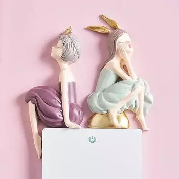 Домашний декор Креативные наклейки на переключатели Офисные аксессуары Милые поделки для девочек из смолы Украшения для интерьера Наклейки на стену Подарок