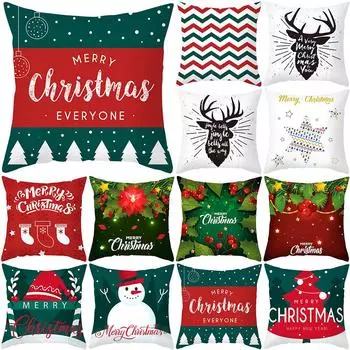 Домашний декор, Рождественская наволочка, наволочка с рождественским принтом, Рождественский подарок, новогоднее украшение, наволочка, Funda de Almohada 40X40CM