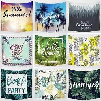 Домашний декор Спальня Гостиная Декор Привет Летняя пляжная вечеринка Настенный гобелен 100x75cm