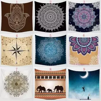 Домашний декор спальня гостиная гобелен палец красота Мандала Луна искусство настенный гобелен 100x75cm
