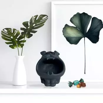 Домашний декор в форме собаки из смолы | Симпатичный и стильный дизайн - (Упаковка из 1 шт., серый)