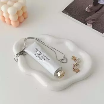 Домашний декоративный лоток для украшений в виде облаков, керамический современный минималистский комод для спальни, настольный лоток для хранения вещей для дома