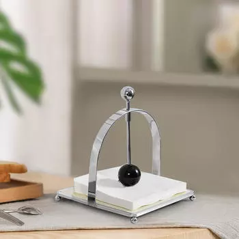 Домашний держатель для салфеток, простой гладкий бумажный органайзер, портативная железная стойка для хранения салфеток белый