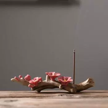 Домашний держатель, креативный держатель для благовоний, цветущая сливовая магнолия, ароматерапевтическая основа, курильница ручной работы, дзен-благовония, ретро