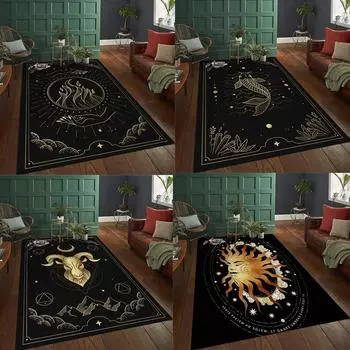 Домашний диван, стол, большой напольный коврик, прикроватный коврик для спальни, детский игровой коврик, солнце и луна, карта Таро, ковер для гостиной 40x60cm