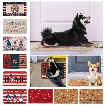 Домашний дверной коврик, коврик для дома и улицы, коврик для входной двери для наружного крыльца, входные коврики на День независимости, патриотическое украшение One Size