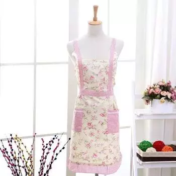 Домашний фартук, карманный фартук, дышащая кулинарная одежда, рабочая одежда с утягивающим поясом One Size розовый