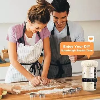 Домашний ферментер объемом 501-800 мл с термометром. Банка для ферментации закваски. Прозрачная герметичная герметичная широкая горловина с крышкой и крышкой.