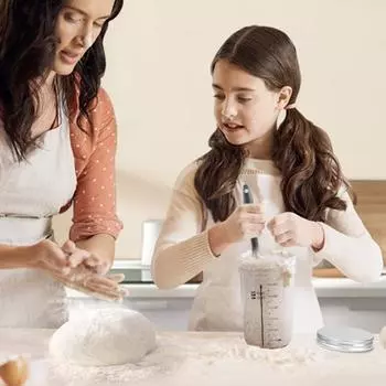 Домашний ферментер объемом 501-800 мл с термометром. Банка для брожения закваски. Прозрачная герметичная герметичная широкая горловина с крышкой и лопаточкой для закваски. Sets